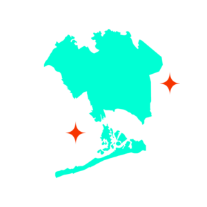Map of Queens delivery area