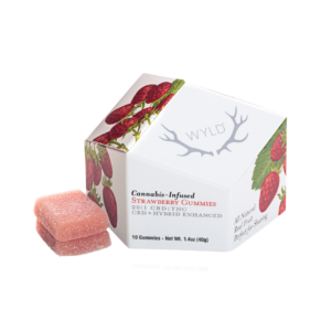 Wyld Strawberry 20:1 CBD
gummies, offering a low-THC experience with 1 mg of THC and 20 mg of CBD per serving.