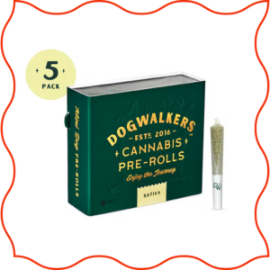 Green box of Dogwalkers Pre-Rolls