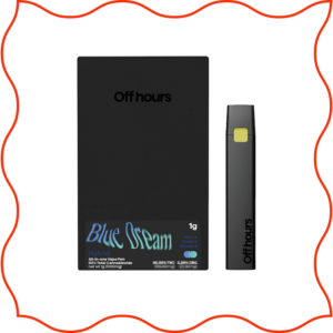 Off Hours black Blue Dream vape pen and package.